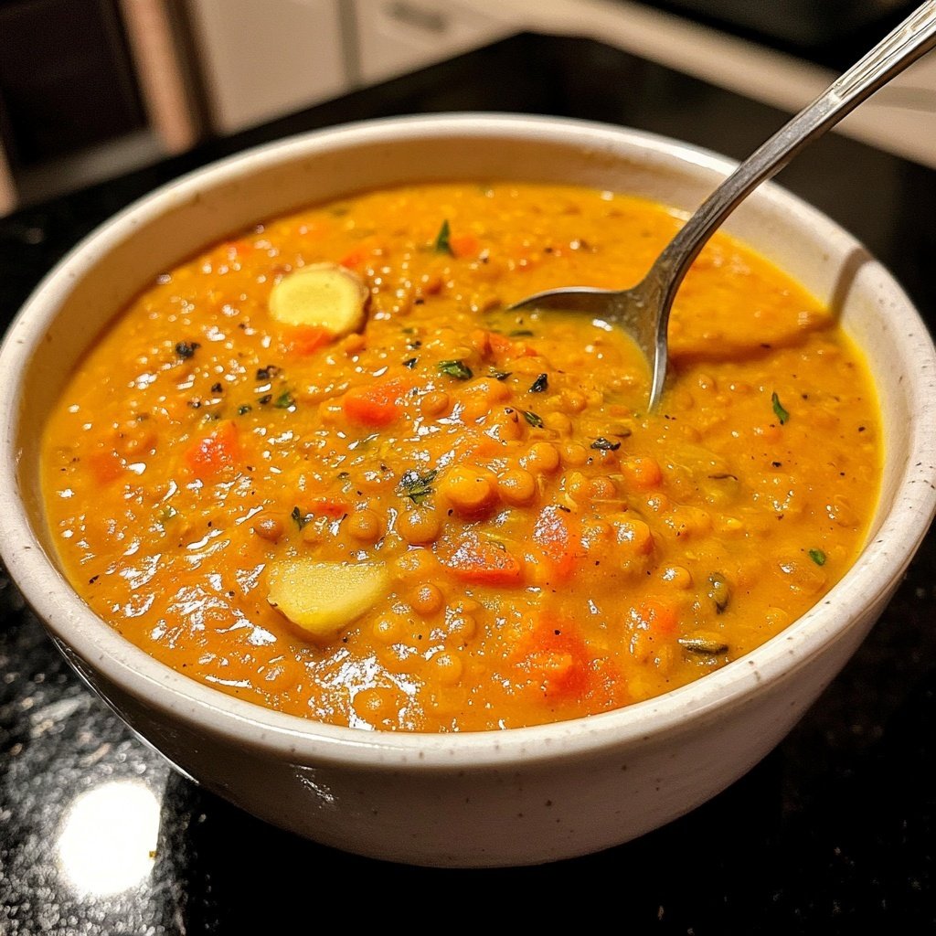 Linsensuppe mit Ingwer