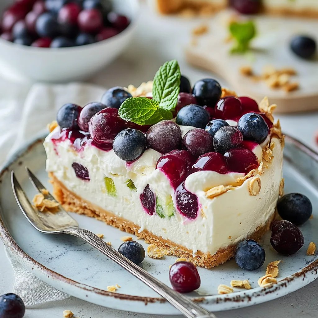 Köstlicher Zitronen-Limetten-Kirsch-Pistazien-Käsekuchen