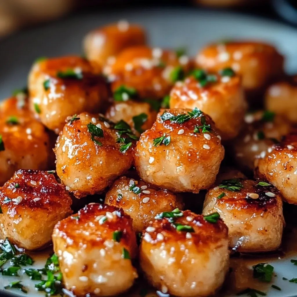 Knusprige Honig-Knoblauch-Lachs-Häppchen aus dem Airfryer