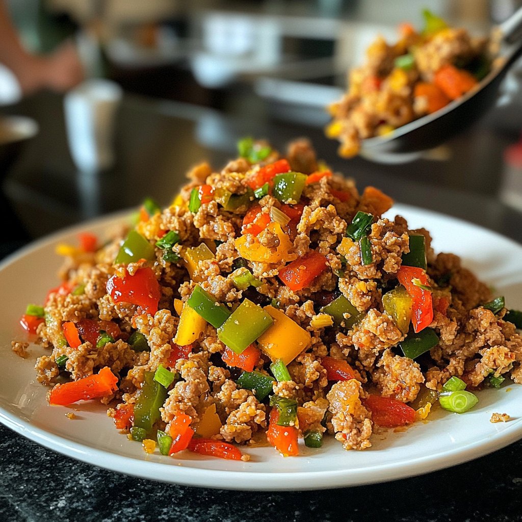 Hackfleisch Pfanne asiatisch