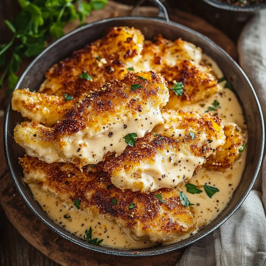 Hähnchenstreifen mit knuspriger Kruste