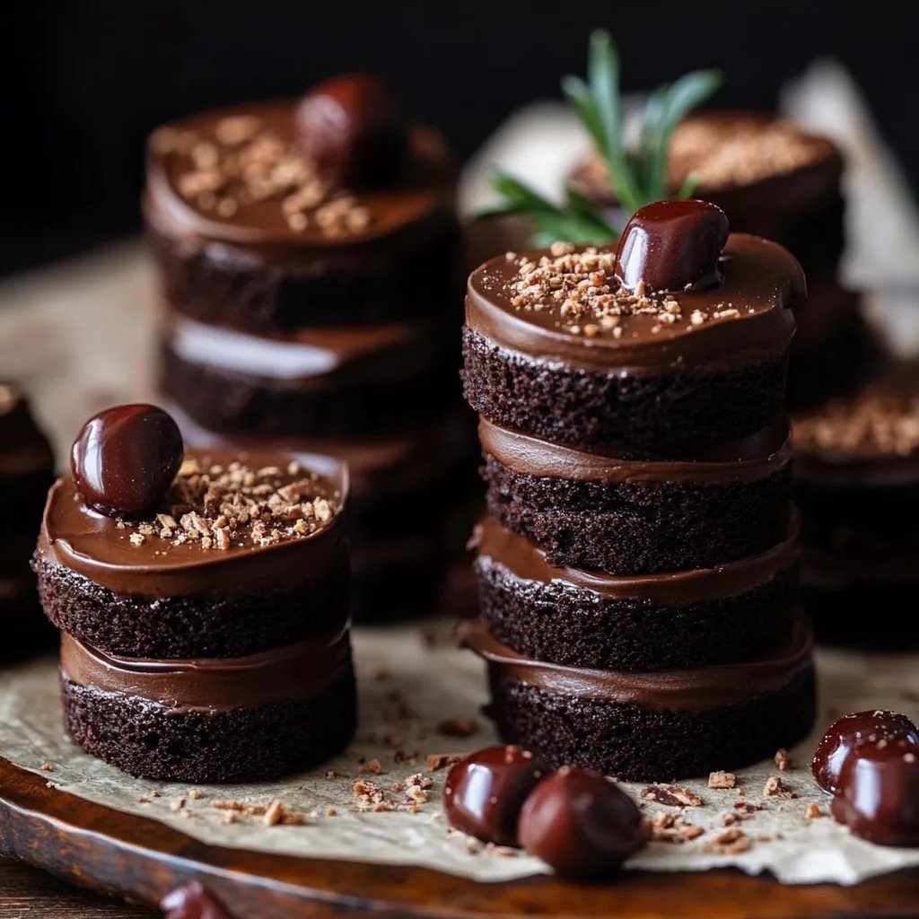 Schokoladen-Lebkuchen-Mini-Kuchen