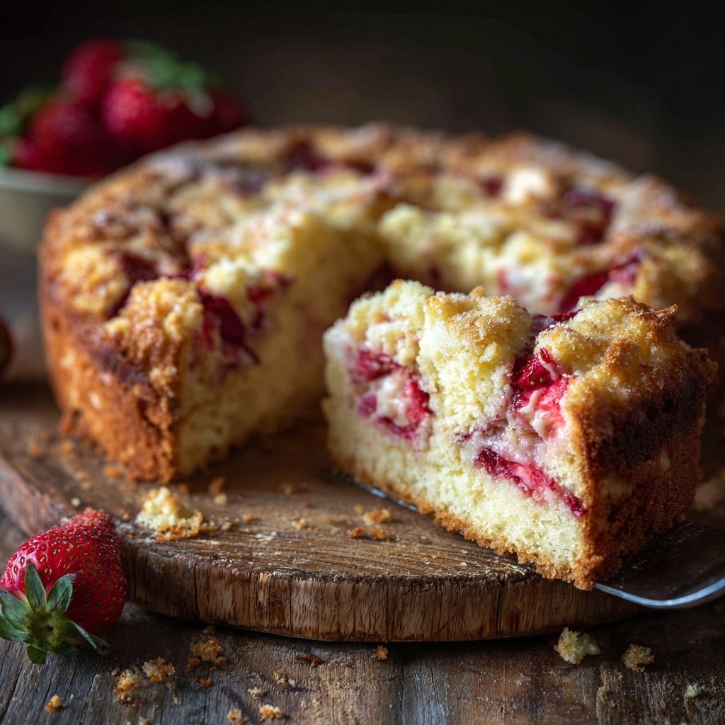 Erdbeer Vanille Rührkuchen