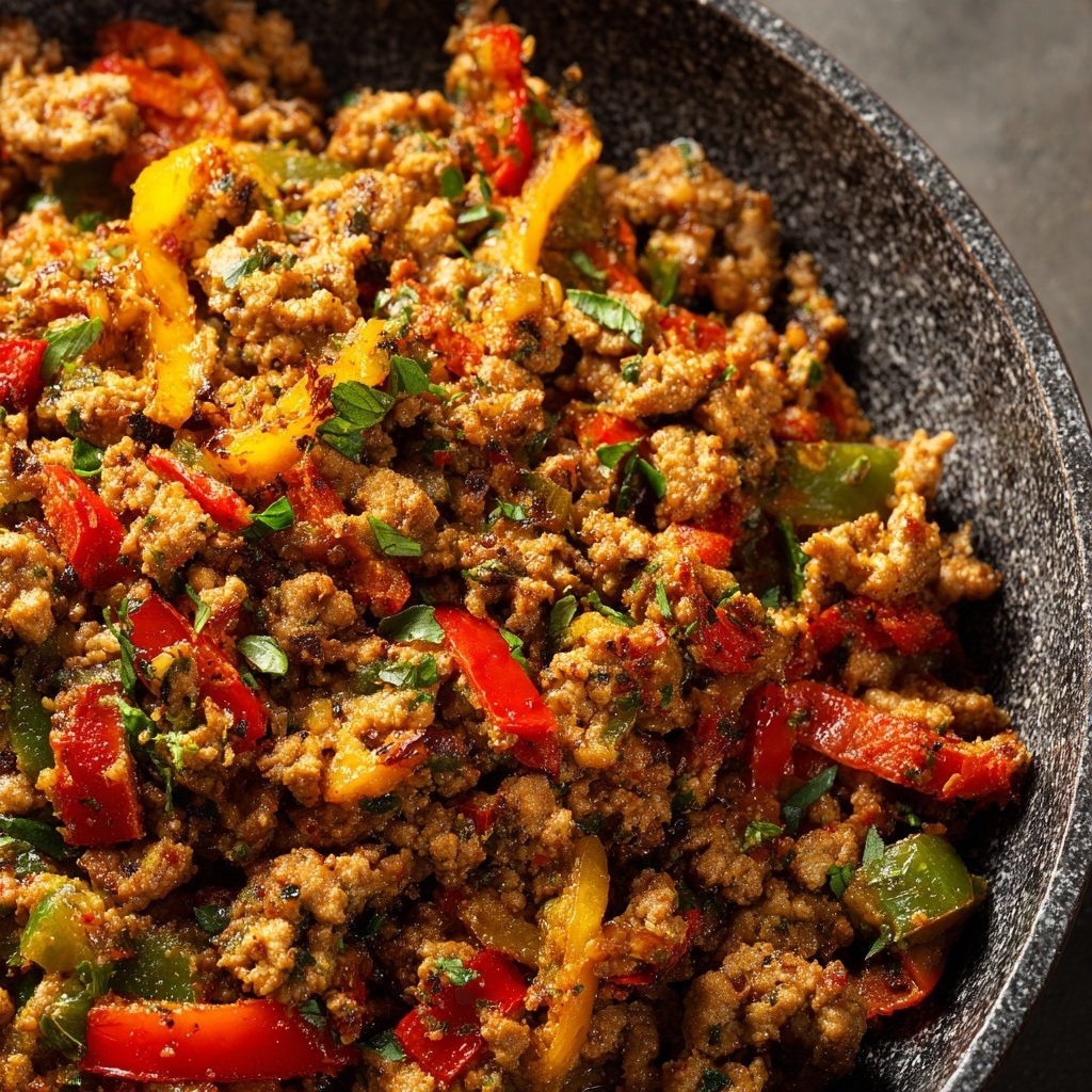 Kalorienarme Hackfleisch Pfanne