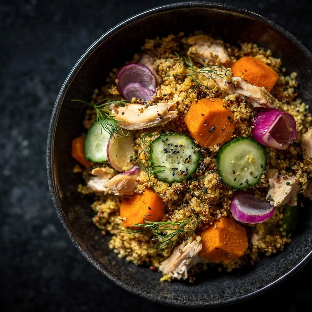 Kalorienarme Hähnchen Bowl Mit Quinoa