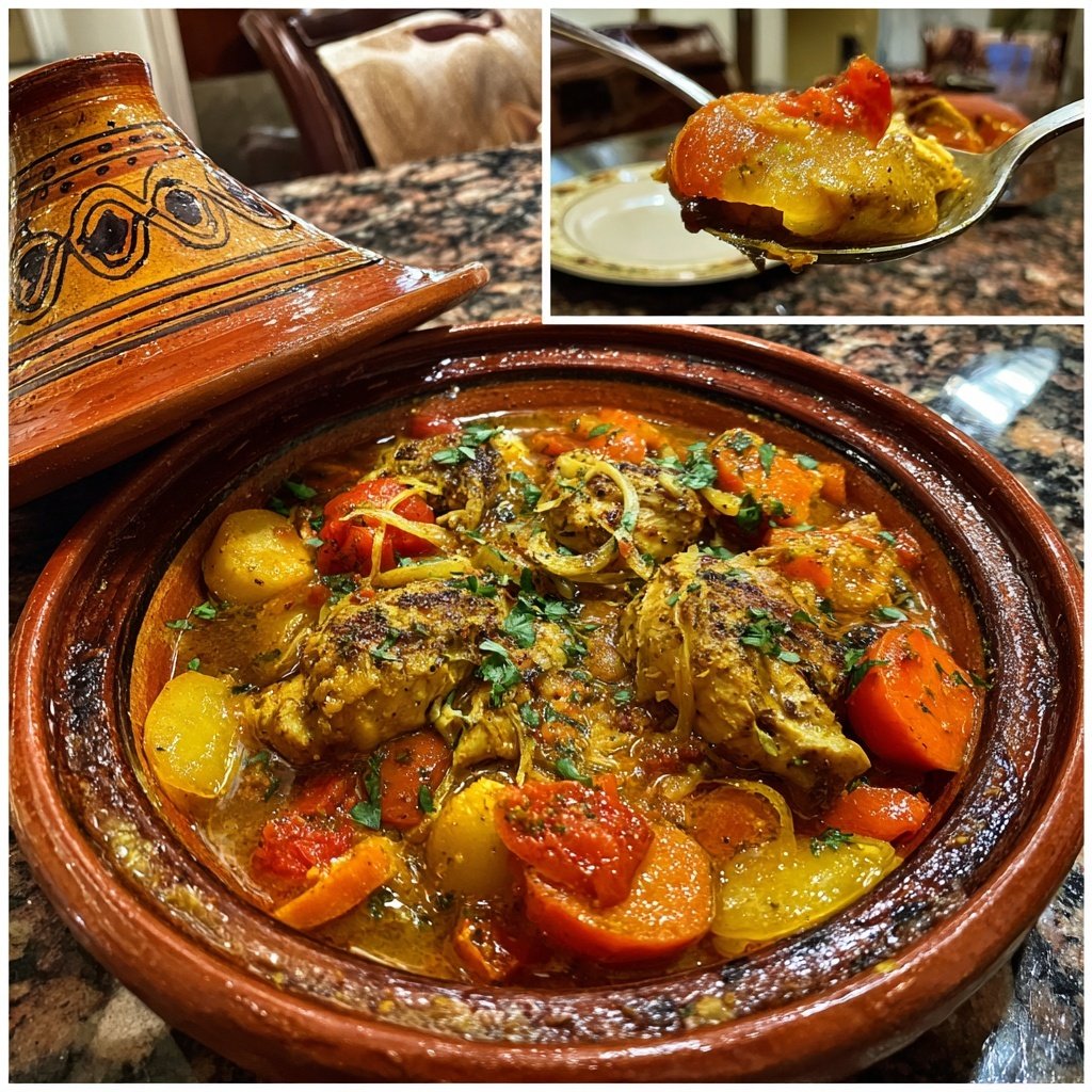 Internationale Küche Marokkanisches Hähnchen-Tagine