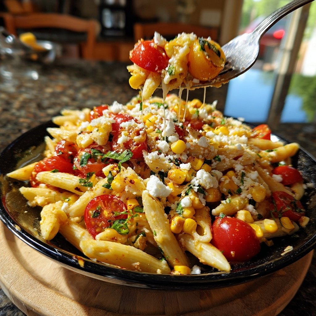 Mediterraner Nudelsalat Mit Mais