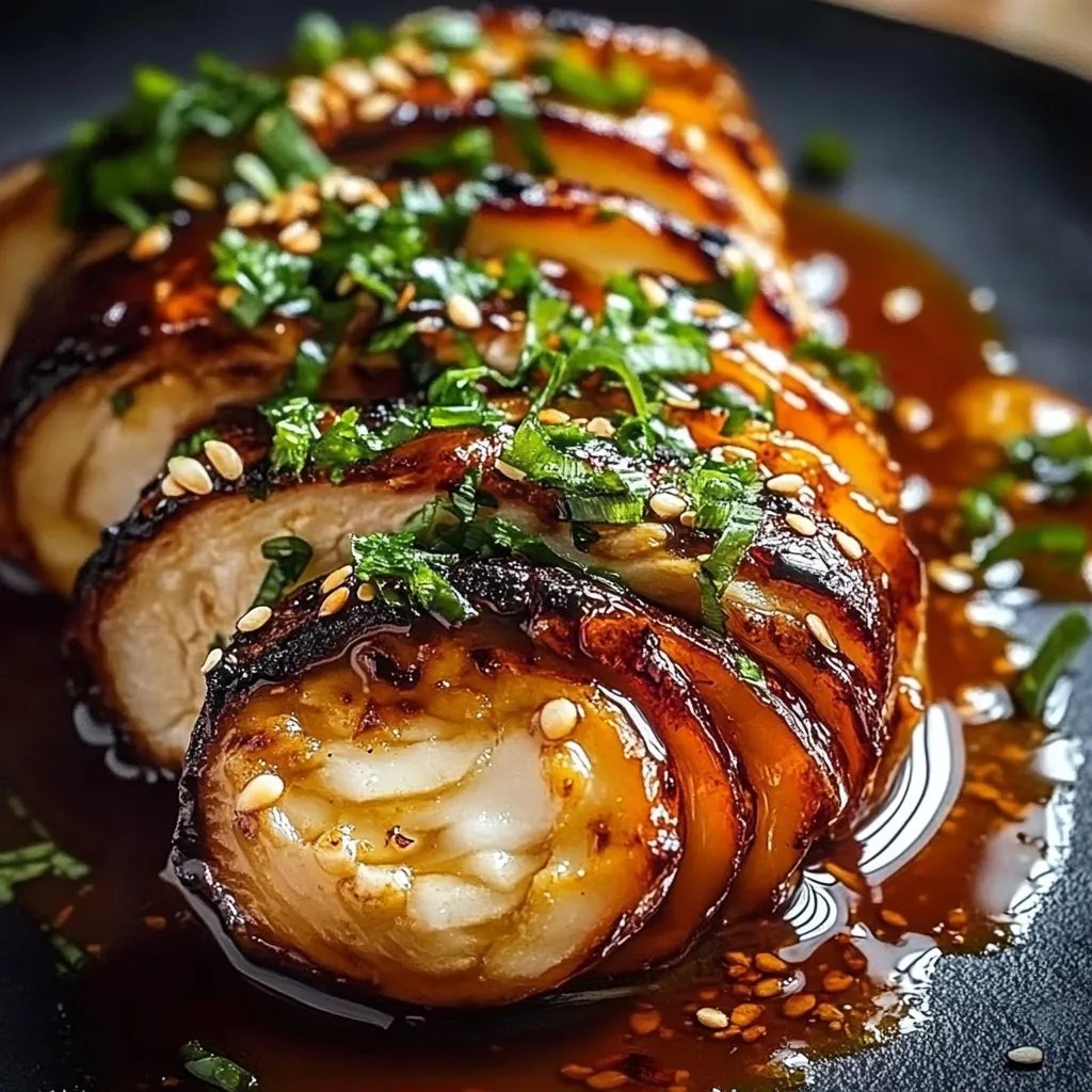 Karamellisiertes Sojahähnchen in Knoblauch-Ingwer-Brühe mit Reis