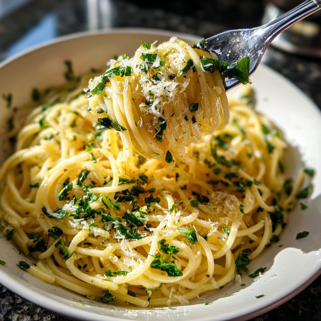 Spaghetti mit Knoblauch und Olivenöl