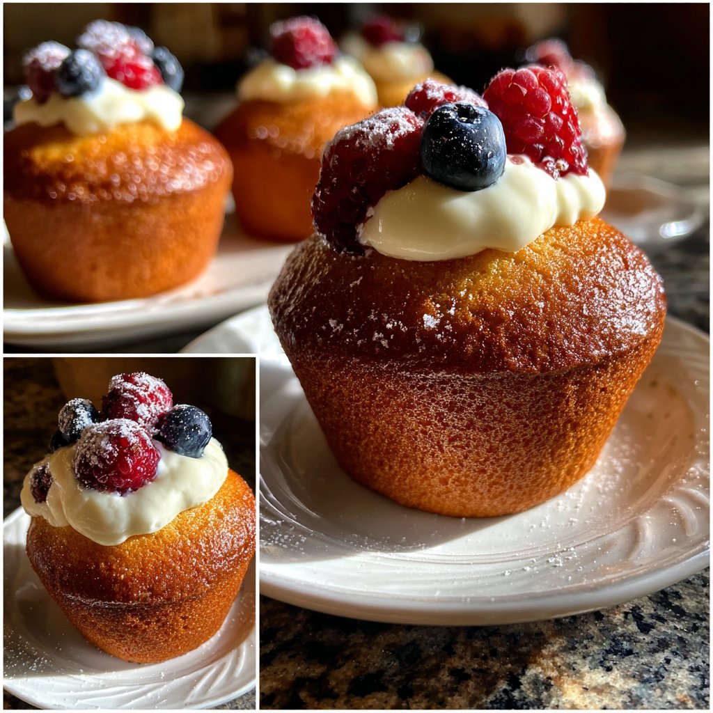 Muffins mit Joghurt und Beeren